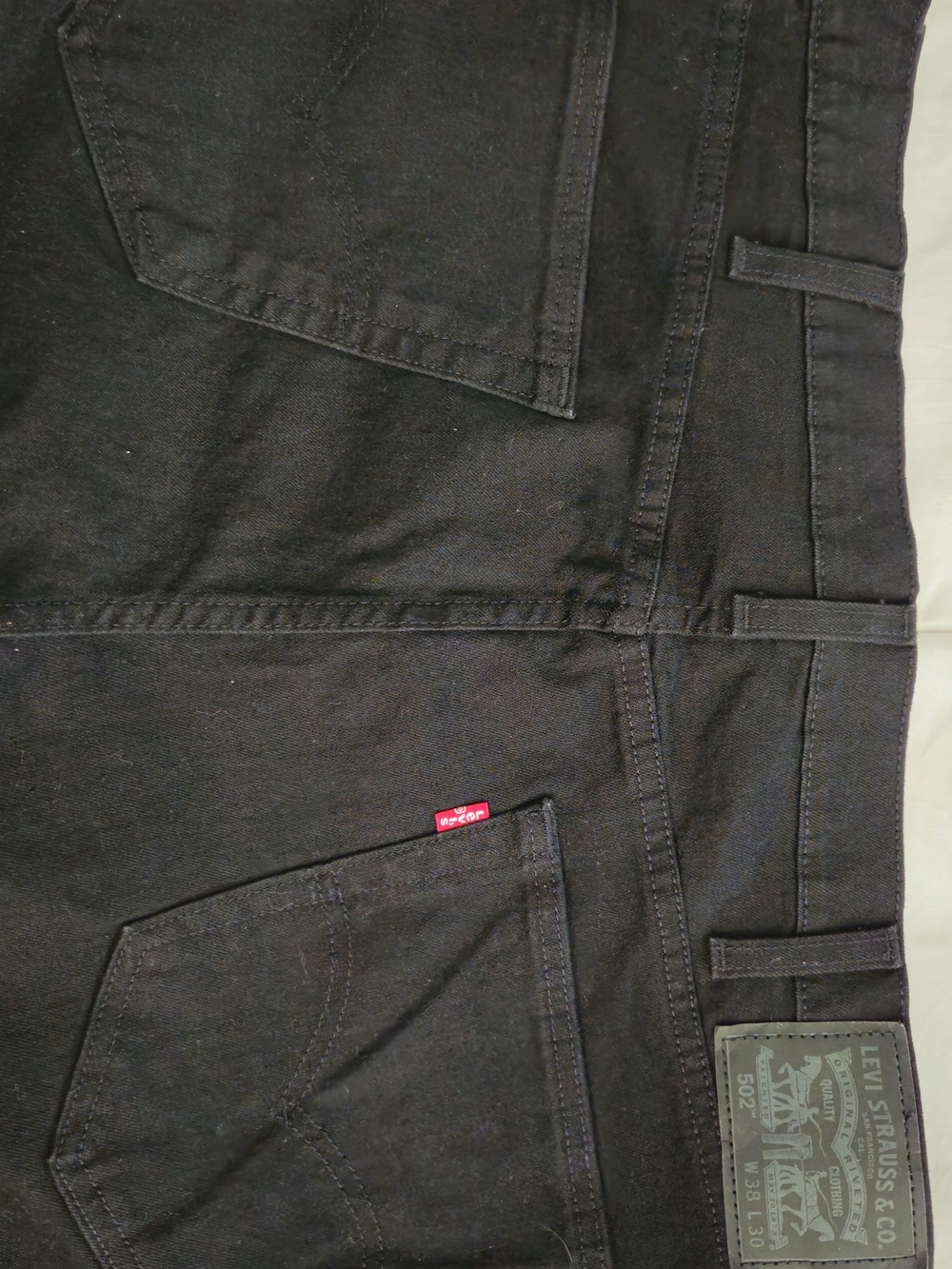 Levi's Black Denim Jeans with Back Pocket Tab